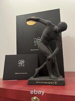 Rare Wedgwood Black Basalt Jasperware London 2012 Olympiad Figurine Boxed Exc