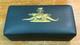 Rare Wedgwood Black Jasperware Gilded Egyptian Crocodiles Trinket Box Su728