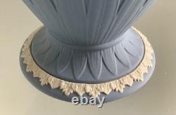 Rare Wedgwood Blue Jasperware Large Bountiful Harvest Vase Vgc