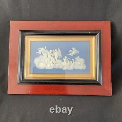 Rare Wedgwood Blue Jasperware Venus in Chariot Drawn by Swans Plaque (c. 1780s)