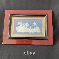 Rare Wedgwood Blue Jasperware Venus in Chariot Drawn by Swans Plaque (c. 1780s)