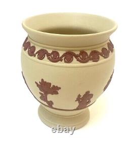 Rare Wedgwood Collectors Society Terracotta Primrose Cane Jasperware Vase