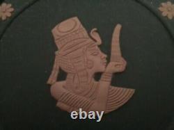 Rare Wedgwood Egyptian Black Terracotta Jasper Jasperware Ankhesenamun Lidded Bo