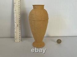 Rare Wedgwood England Jasperware Jasper Cane Ware Vase Ivy Leaf