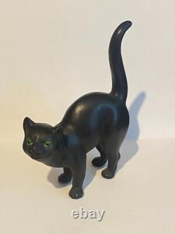 Rare Wedgwood Ernest Light Black Basalt Cat Figurine With Green Eyes CIRCA 1915