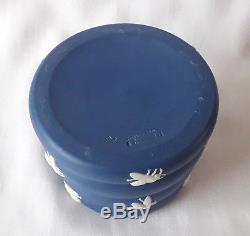 Rare Wedgwood Honey Pot Bees Blue Jasperware