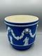 Rare Wedgwood Jasper Ware Cobalt Blue Plant Pot Planter