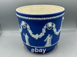 Rare Wedgwood Jasper Ware Cobalt Blue Plant Pot Planter