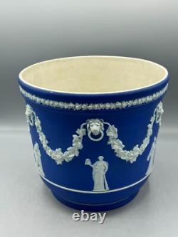 Rare Wedgwood Jasper Ware Cobalt Blue Plant Pot Planter