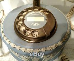 Rare Wedgwood Jasperware Astral Telephone Rare Rotary Dial Blue