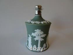 Rare Wedgwood Jasperware Flask with Sterling Silver Mounts