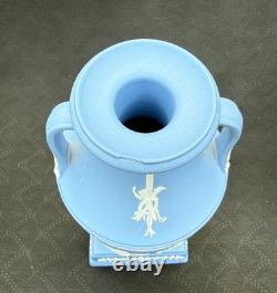 Rare Wedgwood Pale Blue Jasperware Apollo Muses Pedestal Trophy Vase 1950