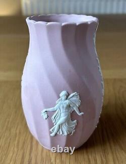 Rare Wedgwood Pink Jasperware Dancing Hours Small Open Vase