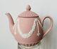 Rare Wedgwood Pink Jasperware Small Teapot Approx 4 Tall