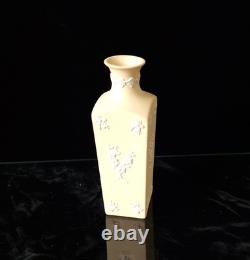 Rare Wedgwood Primrose Yellow Prunus Jasperware Neo Classical Bud Vase 13.8cm