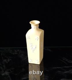 Rare Wedgwood Primrose Yellow Prunus Jasperware Neo Classical Bud Vase 13.8cm