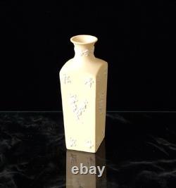 Rare Wedgwood Primrose Yellow Prunus Jasperware Neo Classical Bud Vase 13.8cm