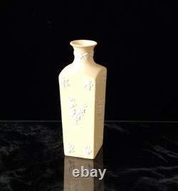 Rare Wedgwood Primrose Yellow Prunus Jasperware Neo Classical Bud Vase 13.8cm