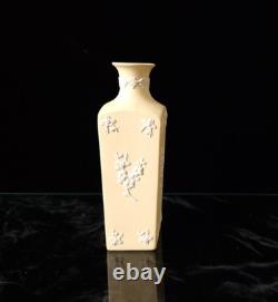 Rare Wedgwood Primrose Yellow Prunus Jasperware Neo Classical Bud Vase 13.8cm