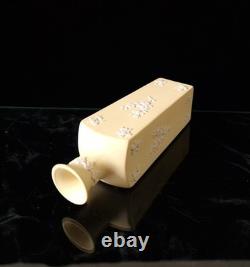 Rare Wedgwood Primrose Yellow Prunus Jasperware Neo Classical Bud Vase 13.8cm