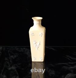 Rare Wedgwood Primrose Yellow Prunus Jasperware Neo Classical Bud Vase 13.8cm
