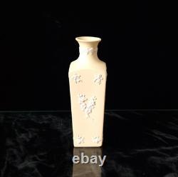 Rare Wedgwood Primrose Yellow Prunus Jasperware Neo Classical Bud Vase 13.8cm