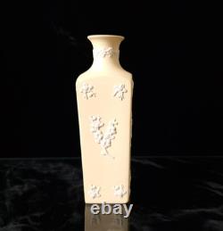 Rare Wedgwood Primrose Yellow Prunus Jasperware Neo Classical Bud Vase 13.8cm