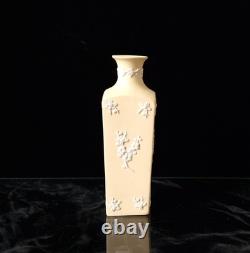 Rare Wedgwood Primrose Yellow Prunus Jasperware Neo Classical Bud Vase 13.8cm