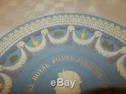 Rare Wedgwood Royal Silver Jubilee 5 Coloured Diced Jasper Plate 691