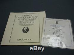 Rare Wedgwood Sage Green JasperWare Museum Series Ltd Edition 9 pce Custard Set