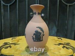 Rare Wedgwood Terracotta Black Jasper Ware Four Seasons Cupids Bud Vase (1957)