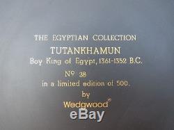Rare Wedgwood Terracotta Black Jasper Ware Tutankhamun Plate Limited Edition 500