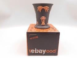 Rare Wedgwood Terracotta & Black Jasperware Garden Posy Pot/vase, Boxed