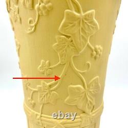 Rare Wedgwood Yellow Jasper Ware 9.5 Vase, Doric Ivy Cane, Excellent Condition