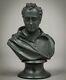 Rare Wedgwood Jasper Ware Bust Of Lord Byron 8.75 High 1890-1915 Black Basalt