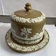 Rare Brown/tan Jasperware Wedgwood Cheese/cake Dome With Plate