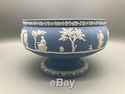 Round Footed Imperial Bowl Cream on Lavender (Pale Blue) Jasperware by WEDGWOOD