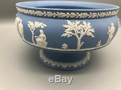 Round Footed Imperial Bowl Cream on Lavender (Pale Blue) Jasperware by WEDGWOOD