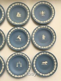 Set of 12 Wedgwood Jasperware Zodiac signs Pin dishes in excellent condition