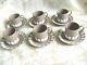 Six Wedgwood Taupe Brown Jasperware Demitasse Cups & Saucers With Shell Motif