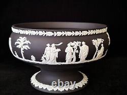 Stunning Black Vintage Wedgwood Jasperware Bowl (Imperial Egg) Sacrifice Figures