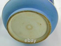Stunning Wedgwood Tri-Colour Jasper Ware Biscuit Barrel Silver Lid! Made in Eng