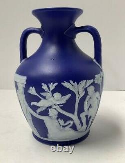 Superb Quality Wedgwood Dark Blue Jasper Dip 5 3/4 Portland Vase C1820