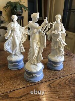 Three Wedgewood Jasper Ware classical Muses. Limited Editions