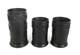 Trio Of Vintage Wedgwood Black Basalt Jasperware Spill Vases
