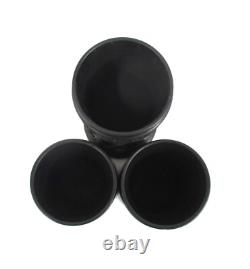 Trio of Vintage Wedgwood Black Basalt Jasperware Spill Vases