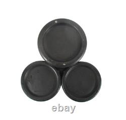 Trio of Vintage Wedgwood Black Basalt Jasperware Spill Vases