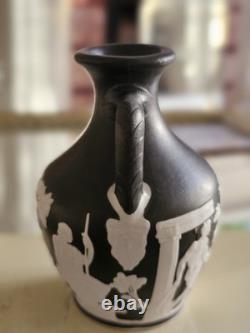 V Rare C1870 Wedgwood Jasperware Miniature Portland Vase Phrygian Cap Base