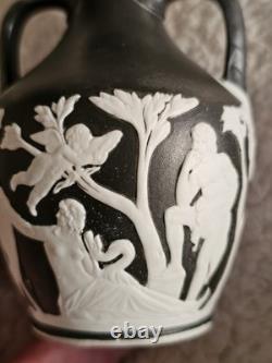 V Rare C1870 Wedgwood Jasperware Miniature Portland Vase Phrygian Cap Base