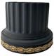 Very Rare Wedgwood Library Collection Black And Cane Jasperware Planter 16.5 Cm